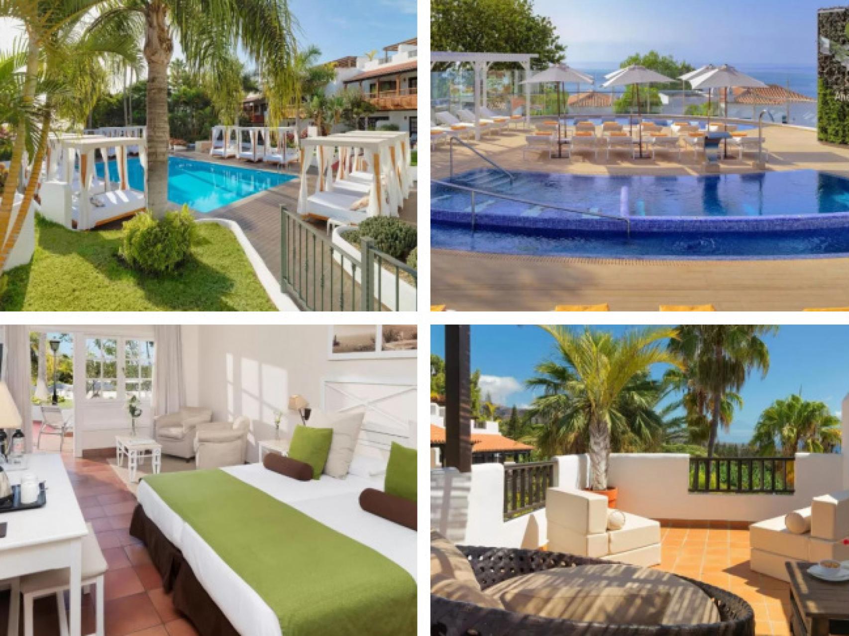 Algunas de las lujosas instalaciones del Hotel Jardín Tecina, en La Gomera.