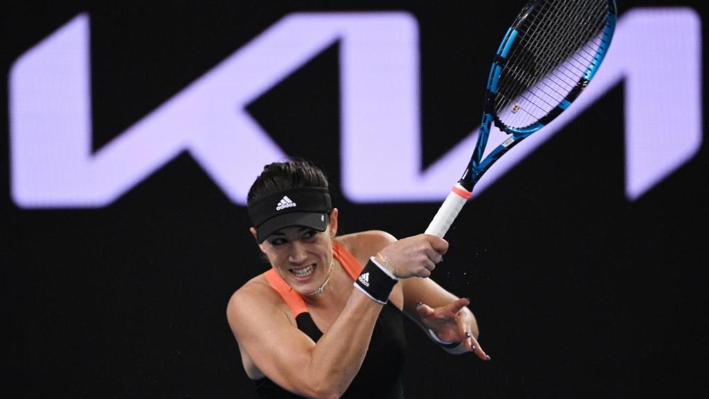 Muguruza, durante su partido ante Vondrousova.
