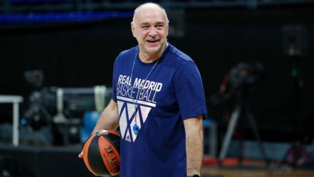 Pablo Laso durante un entrenamiento