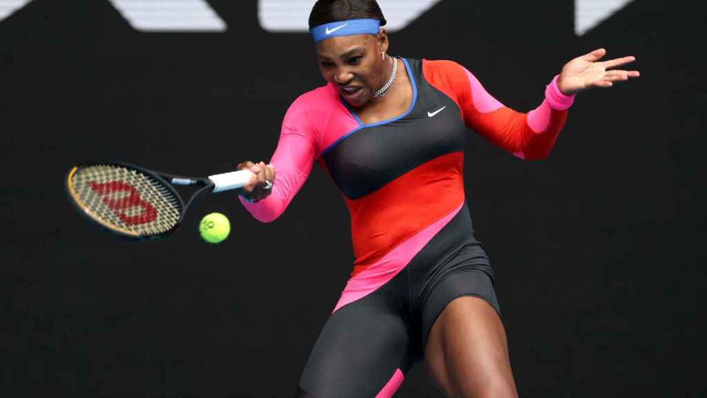Serena Williams, in a 2021 Australian Open match