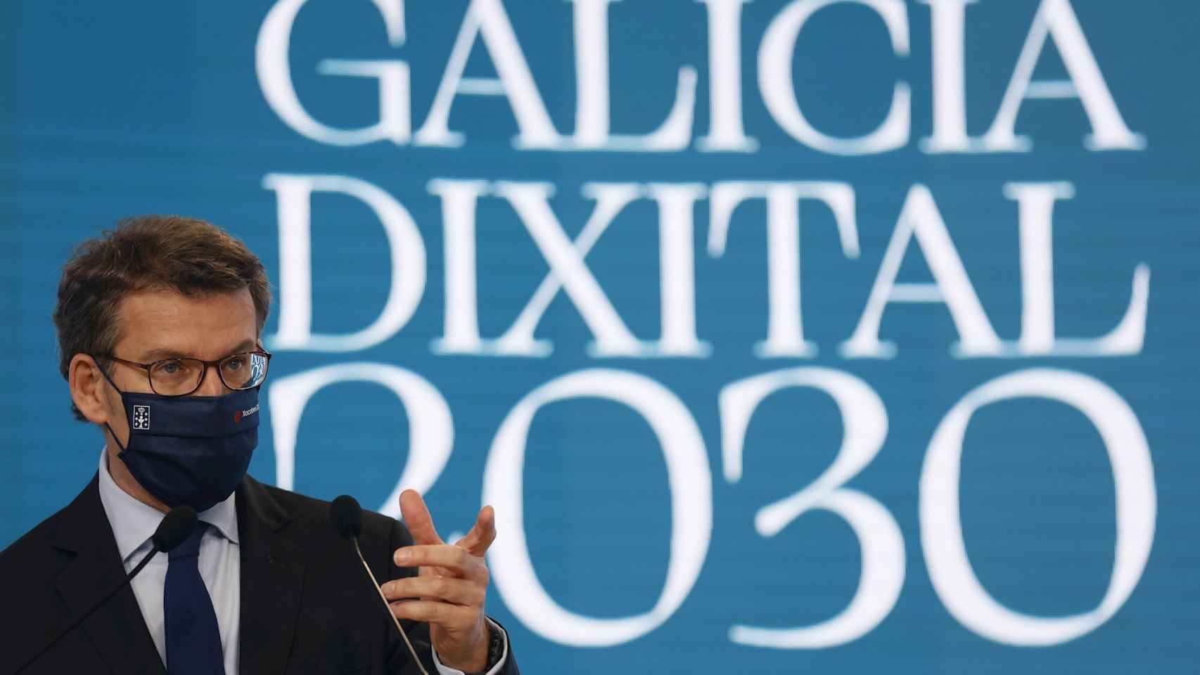 Feijóo durante jornadas Estratexia Galicia Dixital 2030.