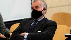 El extesorero del PP Luis Bárcenas en el banquillo de los acusados en la Audiencia Nacional.
