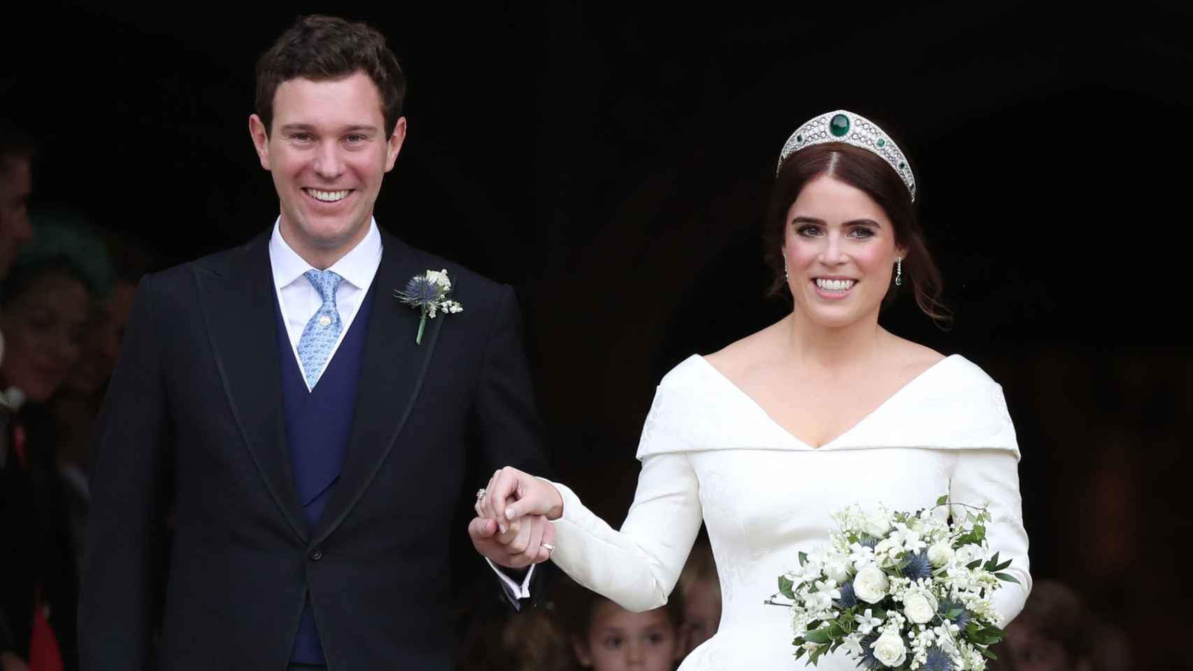 La princesa Eugenia de York y Jack Brooksbank el día de su boda.