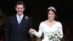 La princesa Eugenia de York y Jack Brooksbank el día de su boda.