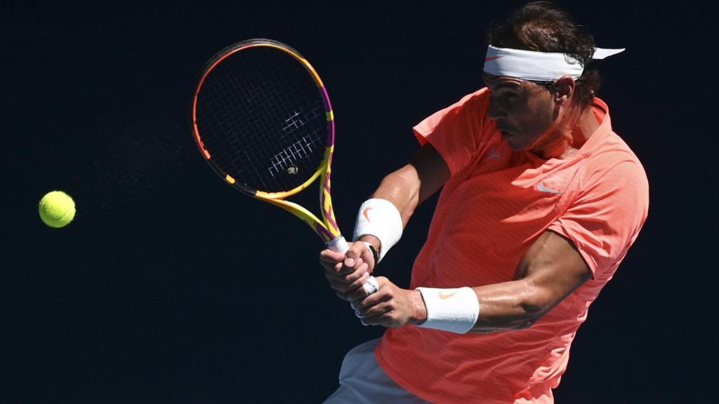 Nadal, durante el partido ante Djere.