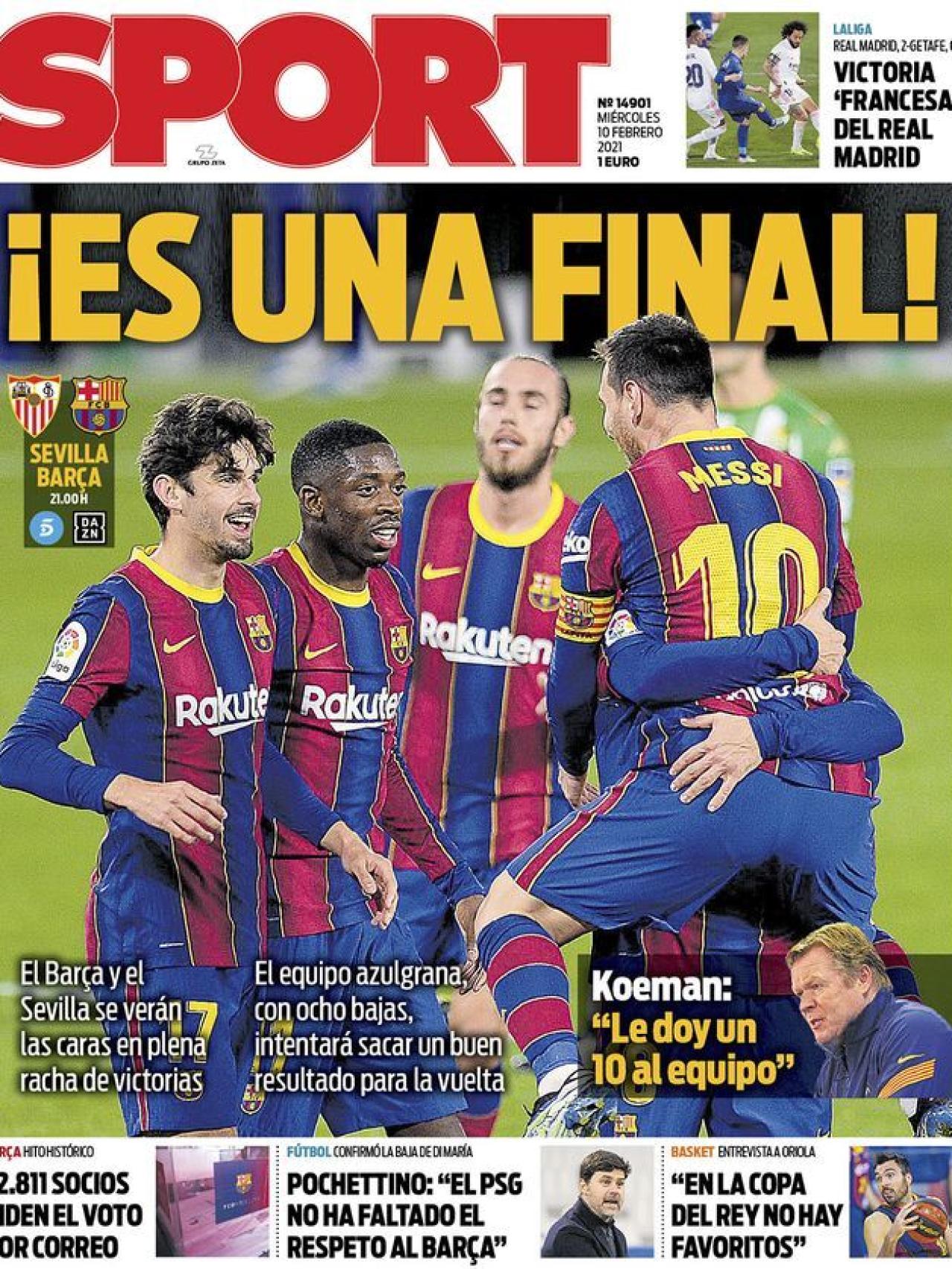 La Portada Del Diario Sport 10022021 0346