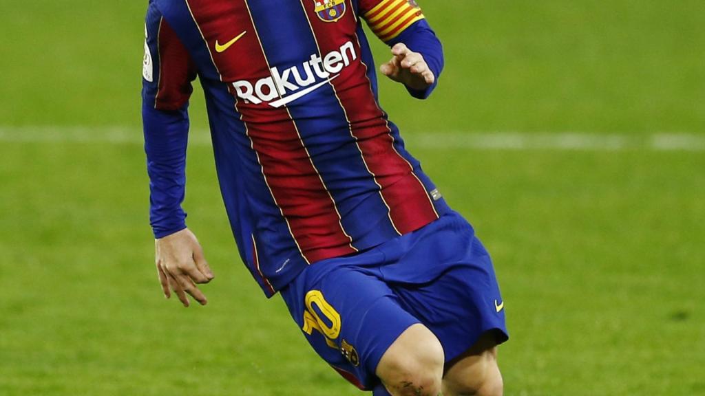 Leo Messi, en un momento de la semifinal de la Copa del Rey entre Sevilla y Barcelona