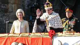 El Príncipe Carlos en su discurso en Gales en el episodio de 'The Crown'.