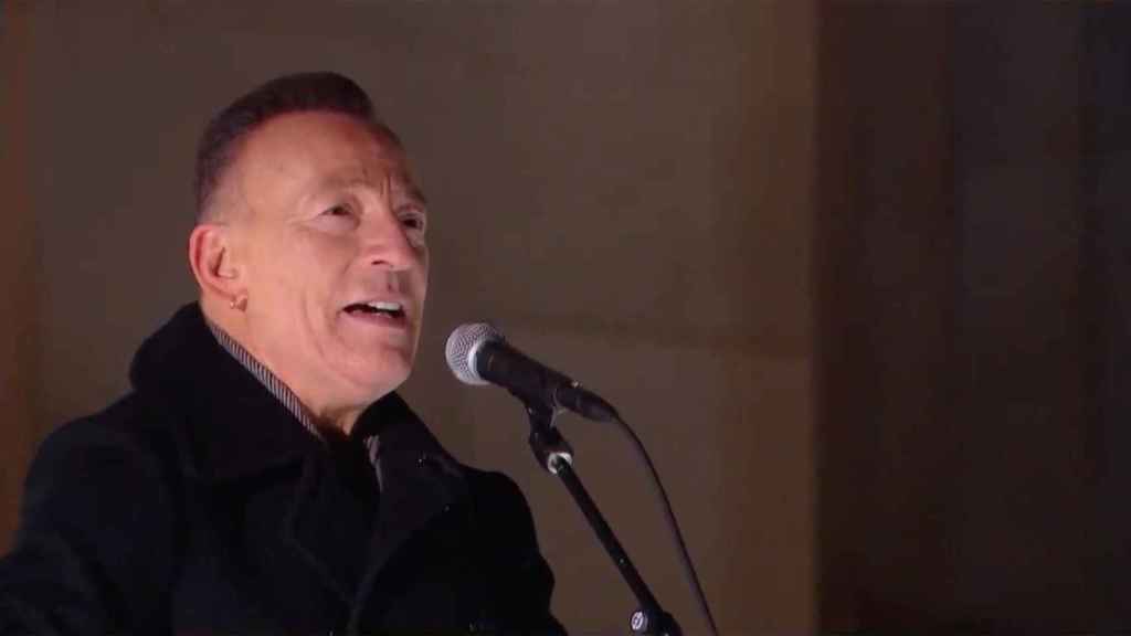 Bruce Springsteen en una de sus últimas actuaciones, apoyando a Joe Biden.