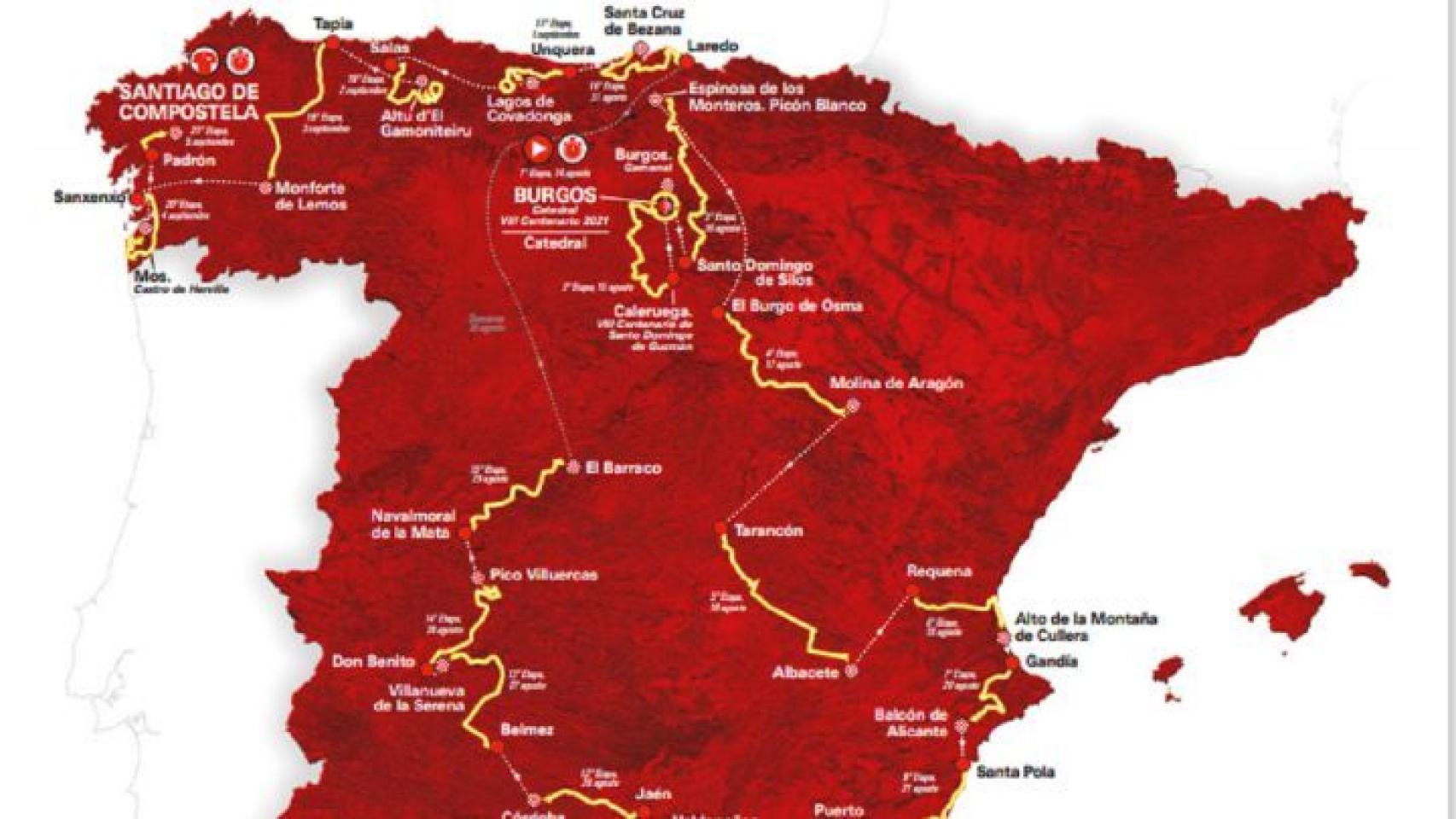 Vuelta a España 2021 así serán sus etapas y su recorrido SportsAddict