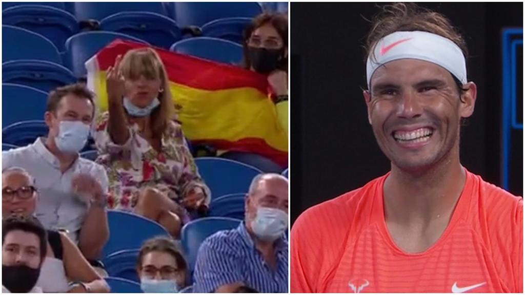 Peineta a Rafa Nadal en pleno partido