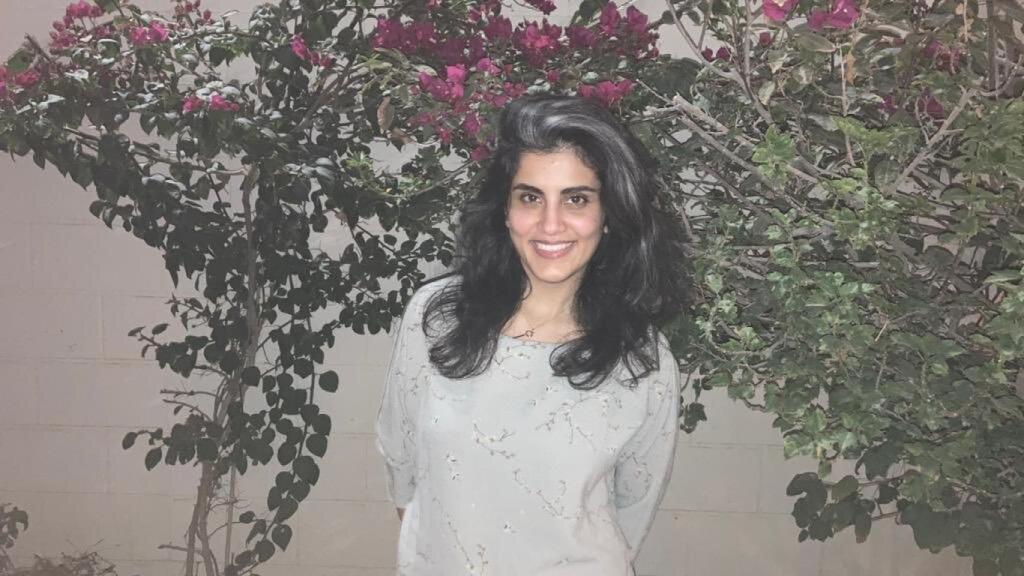 Loujain al Hathloul, tras ser liberada.