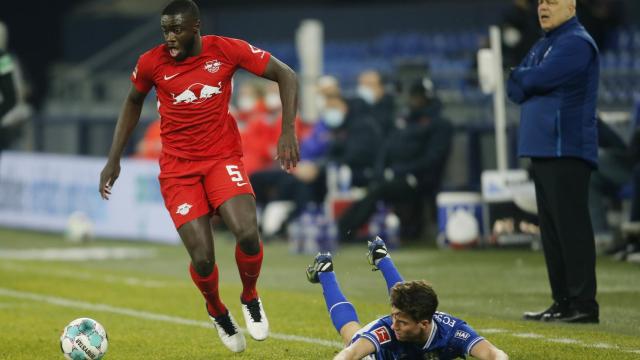 Dayot Upamecano, durante un partido con el RB Leipzig