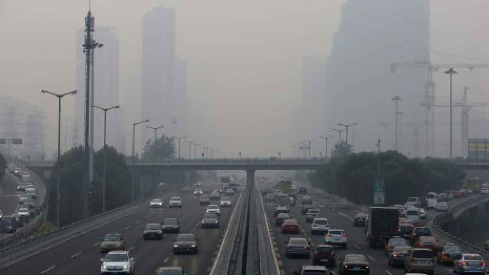 Fotografía de archivo de la contaminación en Pekín.