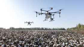 Un par de drones, sobre una explotación agrícola. FOTO: Pixabay.