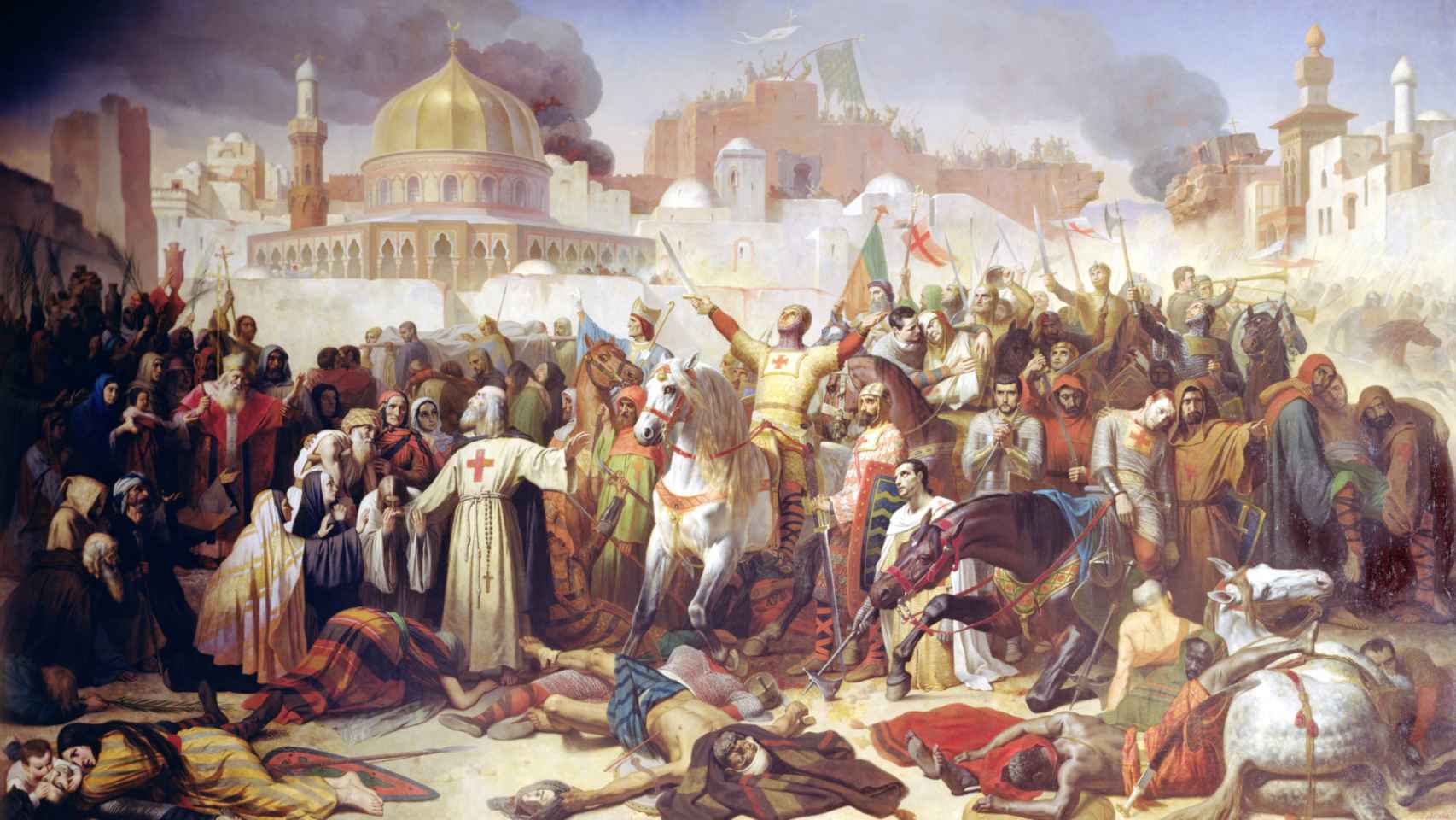 La conquista de Jerusalén (1099), según el pincel de Émil Signol.