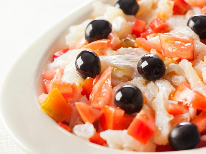 Esqueixada de bacalao con pimiento