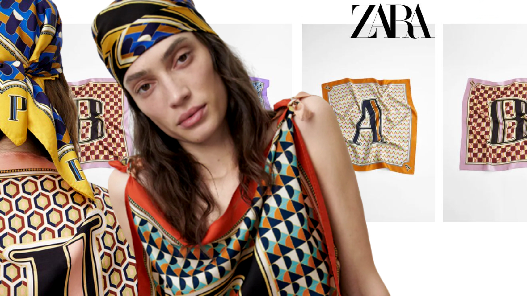 El pañuelo de Zara más deseado: con tu inicial, pura seda por menos de 20 euros