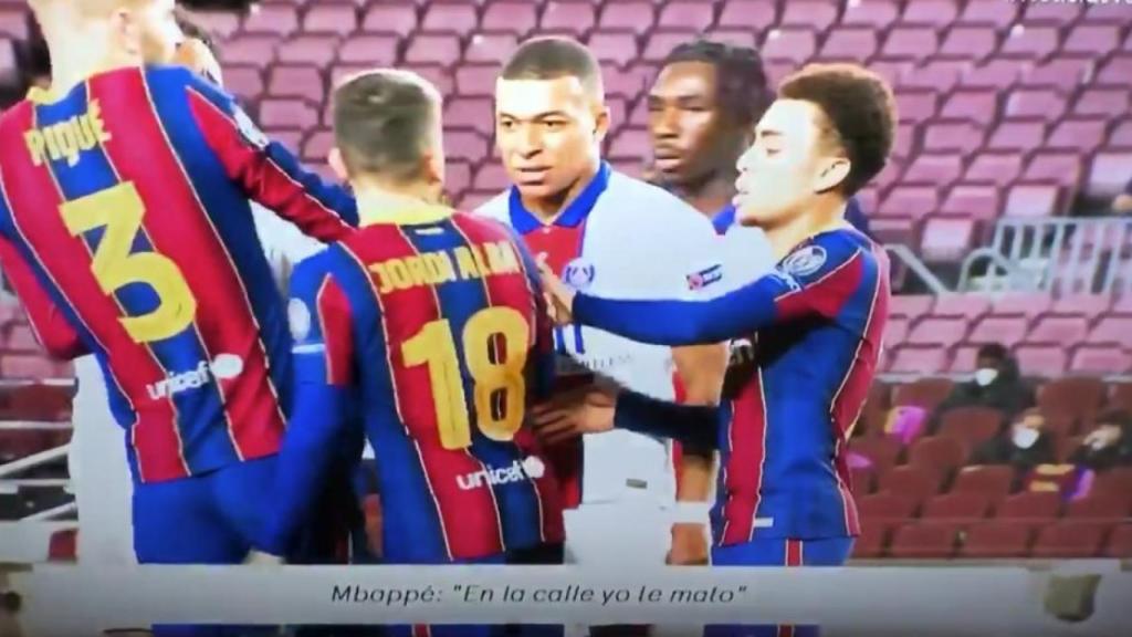 Mbappé y su bronca con Jordi Alba