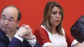 La secretaria general del PSOE andaluz, Susana Díaz, con Miquel Iceta en una imagen de archivo.