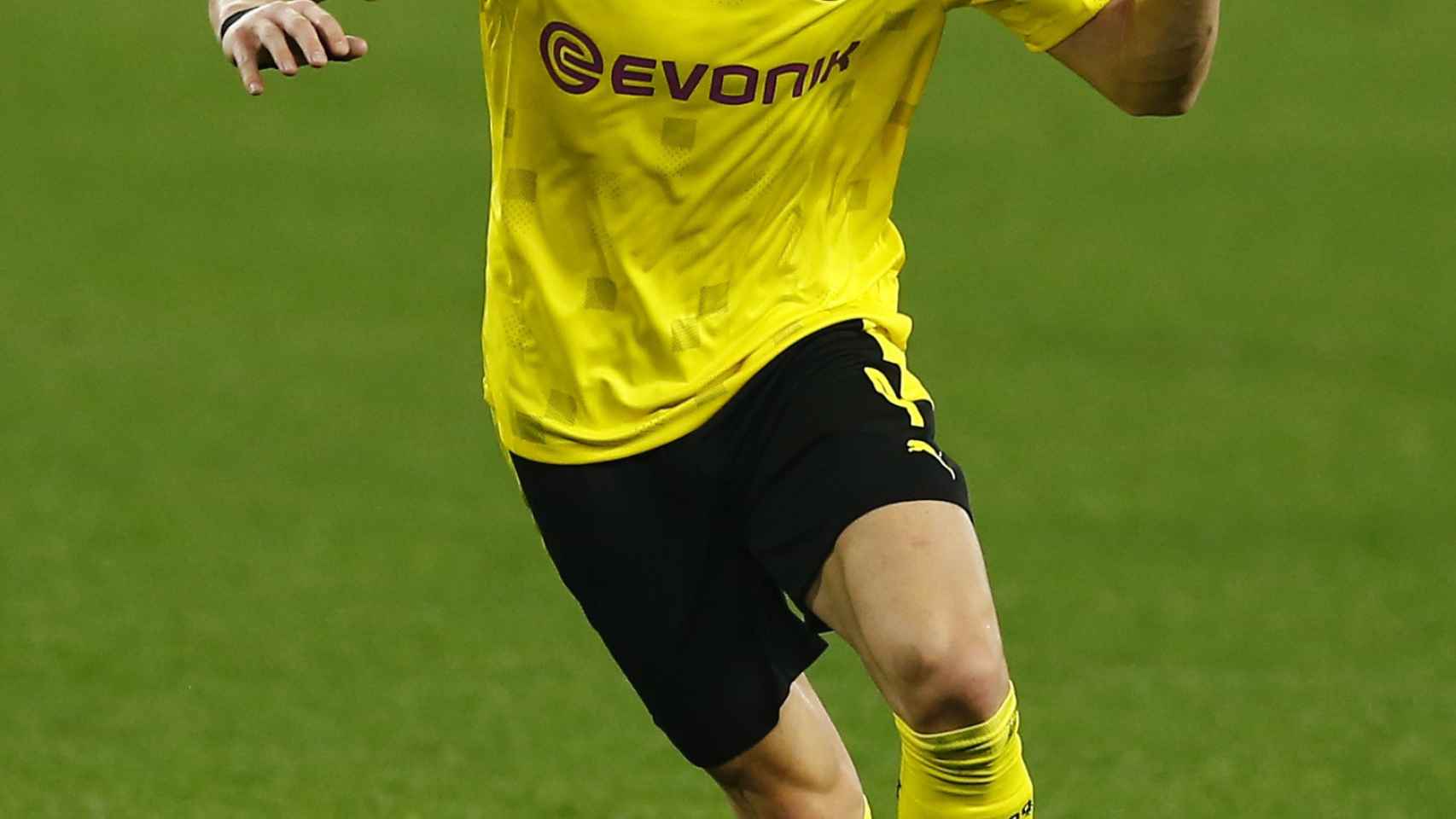 Erling Haaland, en un partido del Borussia Dortmund en la temporada 2020/2021