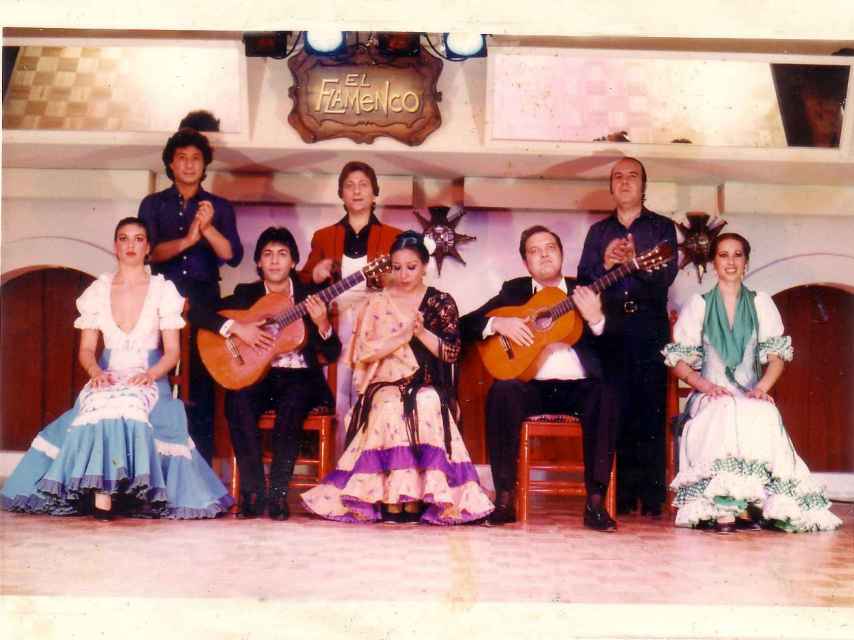 Chiquito de la Calzada, en el tablao El Flamenco en Tokio en los años 80.