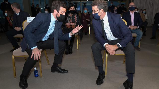 Pablo Casado y Alberto Núñez Feijó en un acto el pasado mes de diciembre.