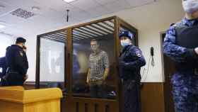 El opositor Navalny en una vista de apelación a su pena de prisión.