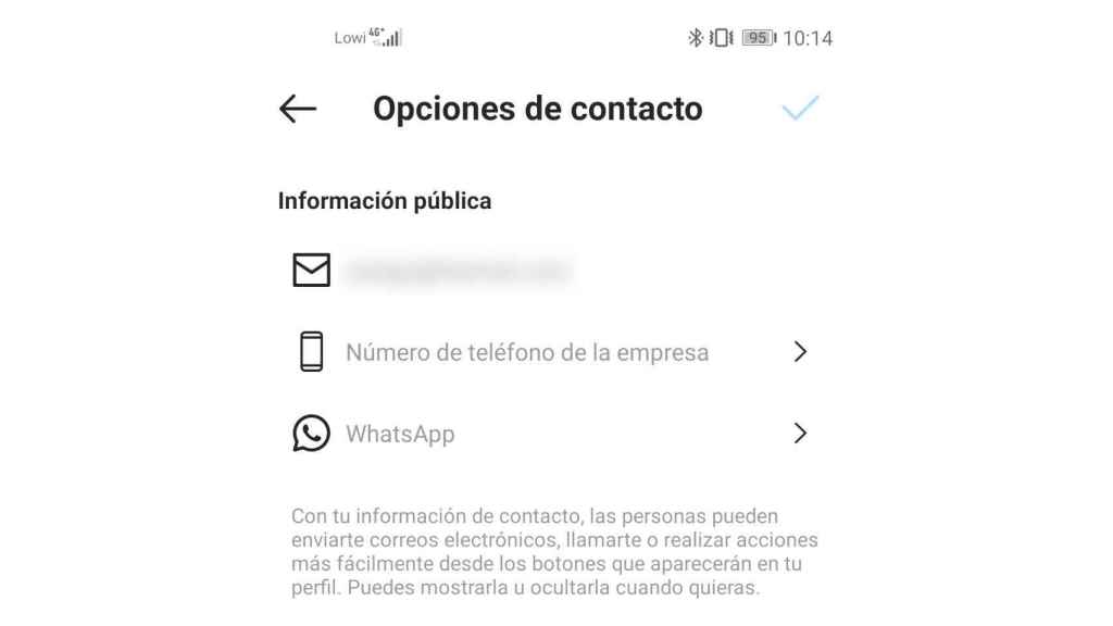El contacto de WhatsApp aparece como nueva opción dentro de Instagram