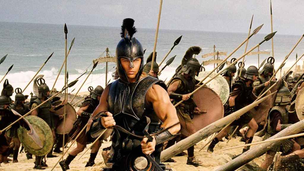 Brad Pitt como Aquiles en 'Troya'.