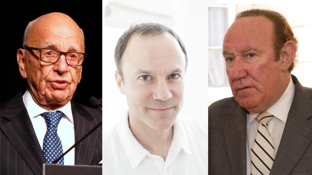 In order: Rupert Murdoch;  News UK TV's new director David Rhodes;  And Andrew Neal going to GB News.