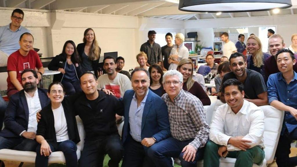 El equipo de Pear VC, durante una visita de Dídac Lee