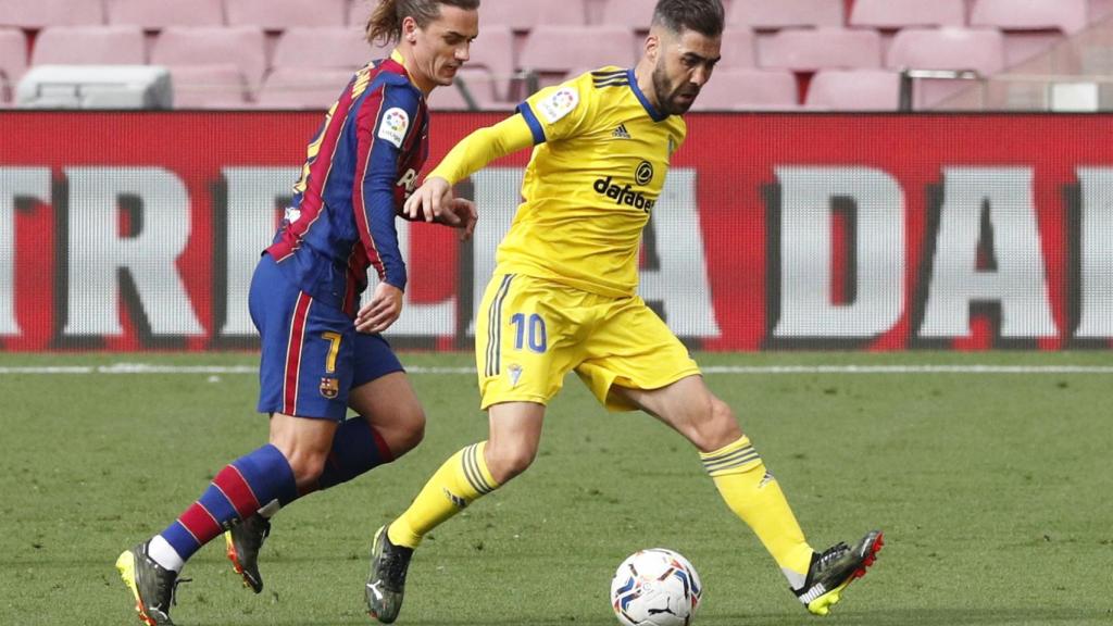 Alberto Perea, en un partido del Cádiz de la 2020/2021