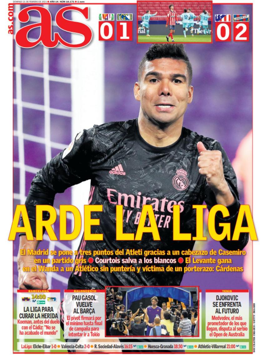 La porta del diario AS (21/01/2021)