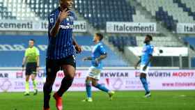 Luis Muriel celebra su gol en el Atalanta - Nápoles