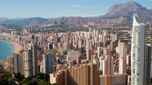 Panorámica de las torres de apartamentos de Benidorm.