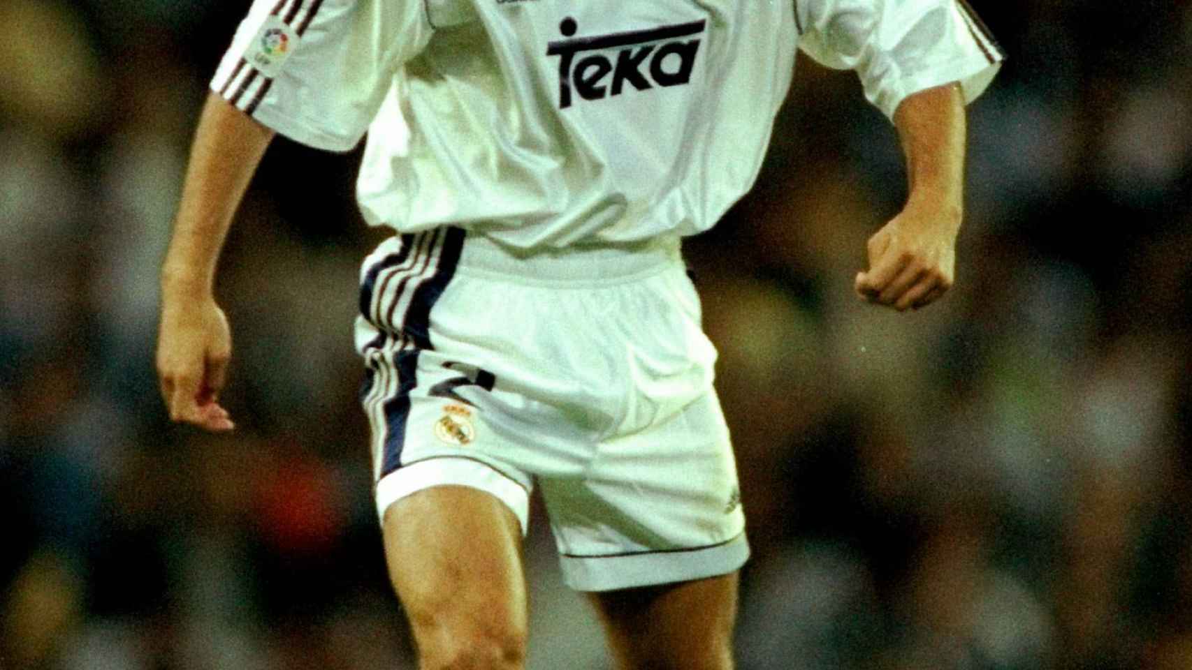 Christian Panucci, en un partido del Real Madrid