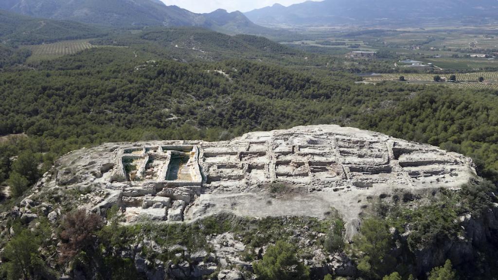 Vista aérea del yacimiento de la Almoloya.