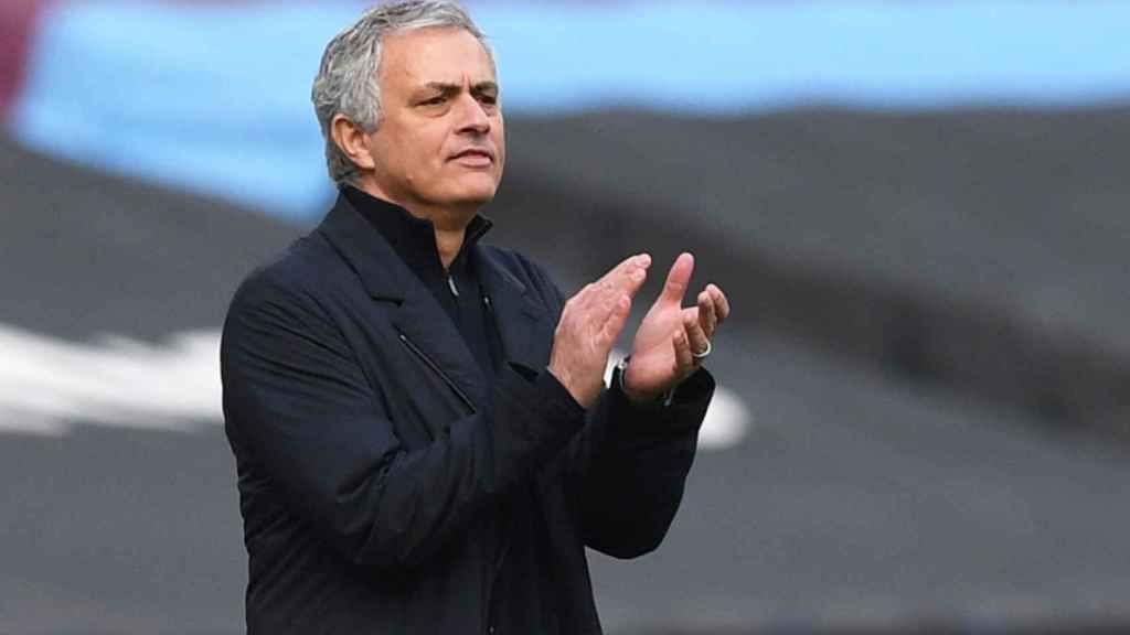 José Mourinho, en un partido del Tottenham