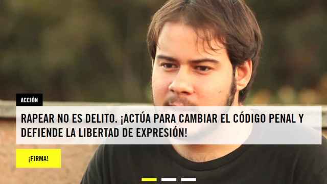 Captura de pantalla de la campaña Rapear no es delito en la web de Amnistía Internacional España.