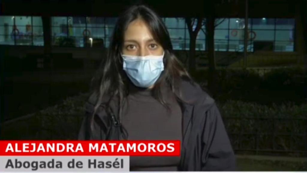 Alejandra Matamoros durante su intervención en 'Cuatro al día'.