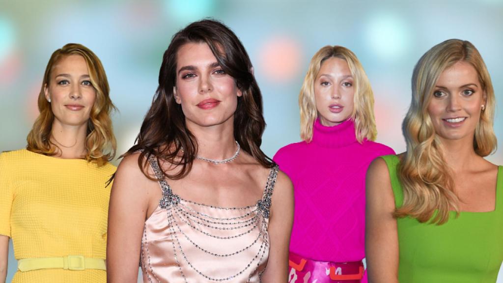 Beatrice Borromeo, Carlota Casiraghi, Olympia de Grecia y Lady Kitty Spencer, en un fotomontaje de JALEOS.