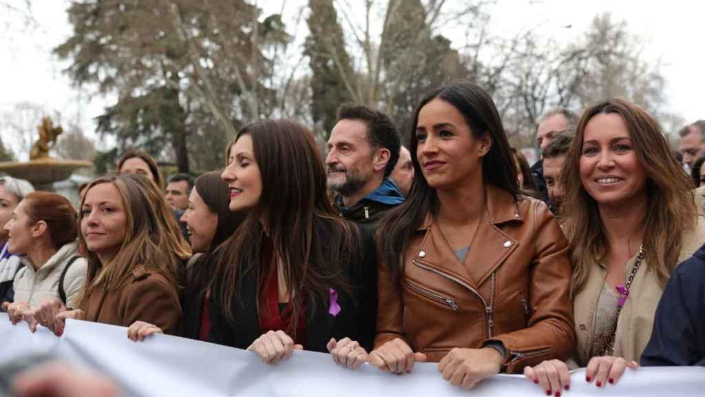 Dirigentes de Ciudadanos en la manifestación del 8-M de 2020 en Madrid.