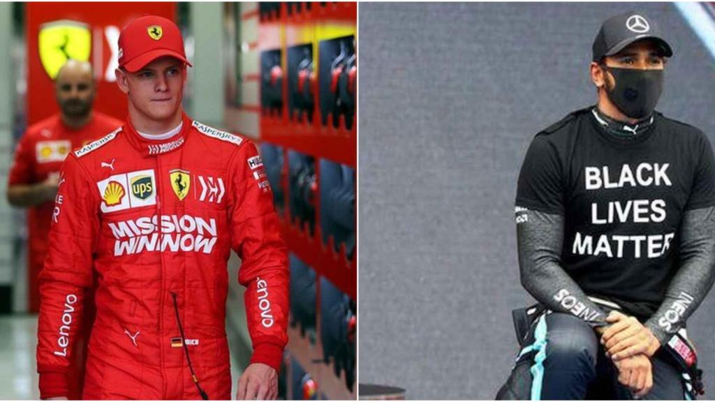Mick Schumacher y Lewis Hamilton