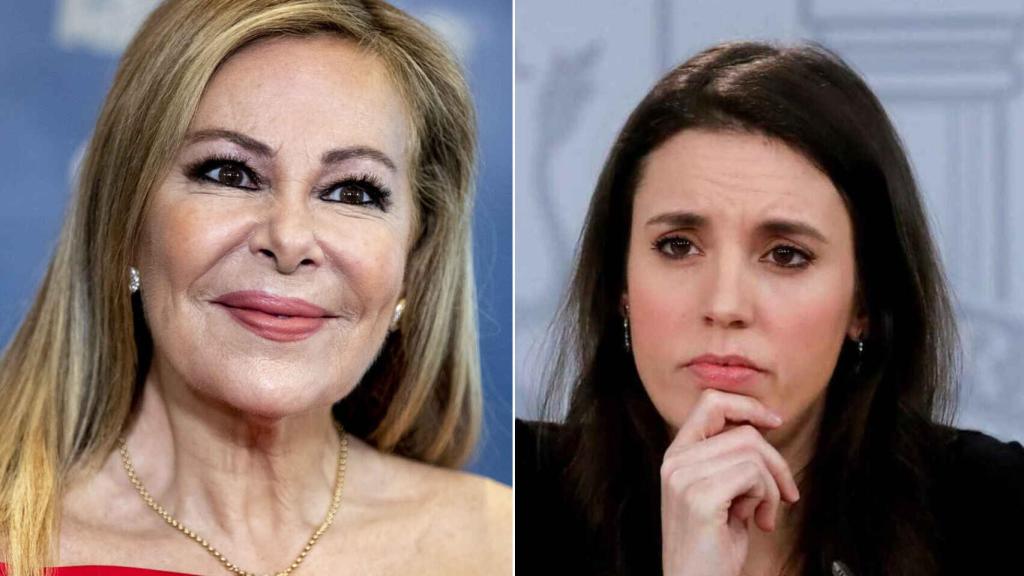 Ana Obregón e Irene Montero en un fotomontaje.