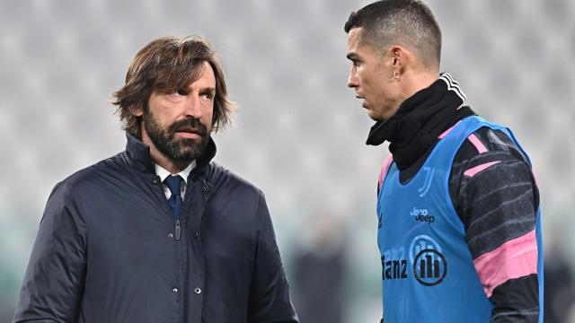 Pirlo y Cristiano Ronaldo