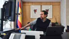 Pablo Iglesias, vicepresidente segundo del Gobierno, en su despacho del Ministerio de Derechos Sociales.