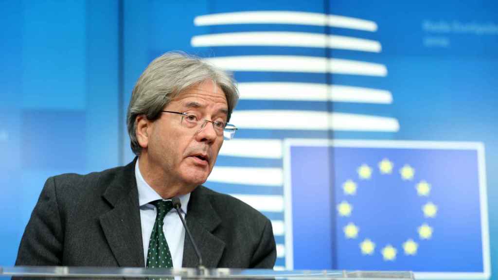 El comisario de Asuntos Económicos, Paolo Gentiloni, durante la última reunión del Eurogrupo