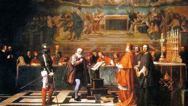 Galileo ante el tribunal de la Inquisición.