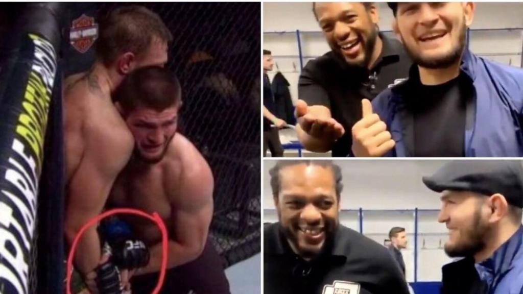 Herb Dean y Khabib Nurmagomédov